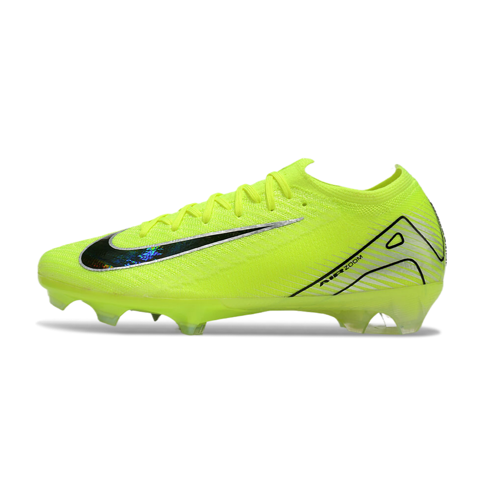 Chuteira Infantil Campo Nike Air Zoom Mercurial Vapor 16 Elite FG Verde e Preto