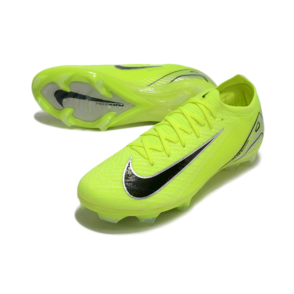 Chuteira Infantil Campo Nike Air Zoom Mercurial Vapor 16 Elite FG Verde e Preto