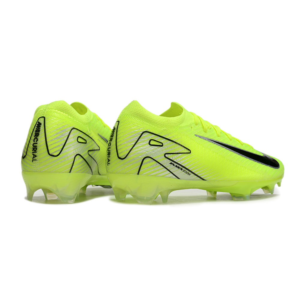 Chuteira Infantil Campo Nike Air Zoom Mercurial Vapor 16 Elite FG Verde e Preto