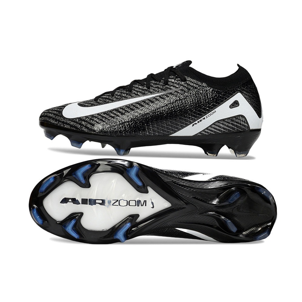 Chuteira Infantil Campo Nike Air Zoom Mercurial Vapor 16 Elite FG Preto e Branco