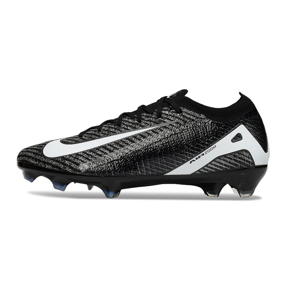 Chuteira Infantil Campo Nike Air Zoom Mercurial Vapor 16 Elite FG Preto e Branco