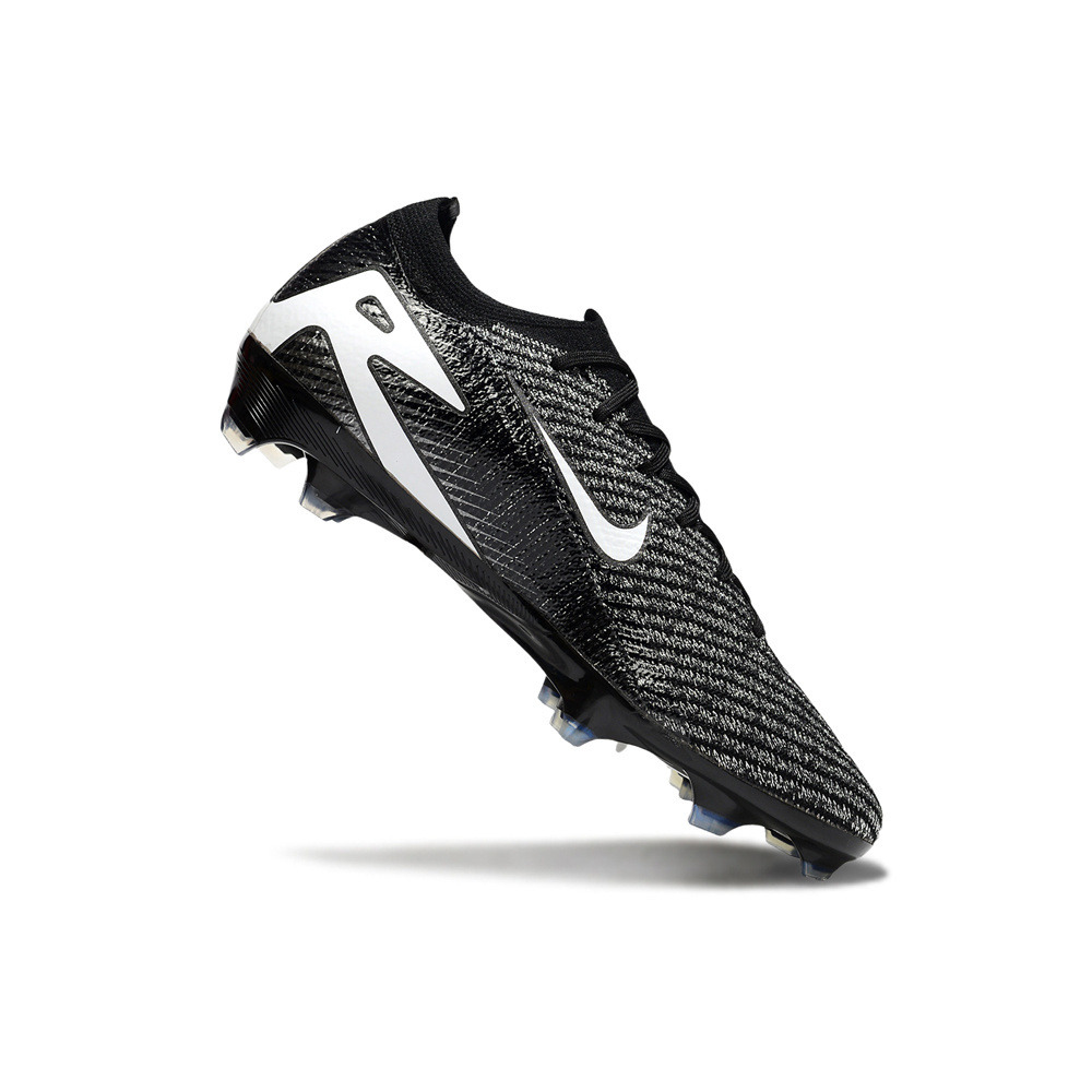 Chuteira Infantil Campo Nike Air Zoom Mercurial Vapor 16 Elite FG Preto e Branco