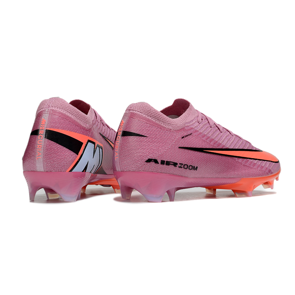 Chuteira Infantil Campo Nike Air Zoom Mercurial Vapor 16 Elite FG Rosa e Laranja