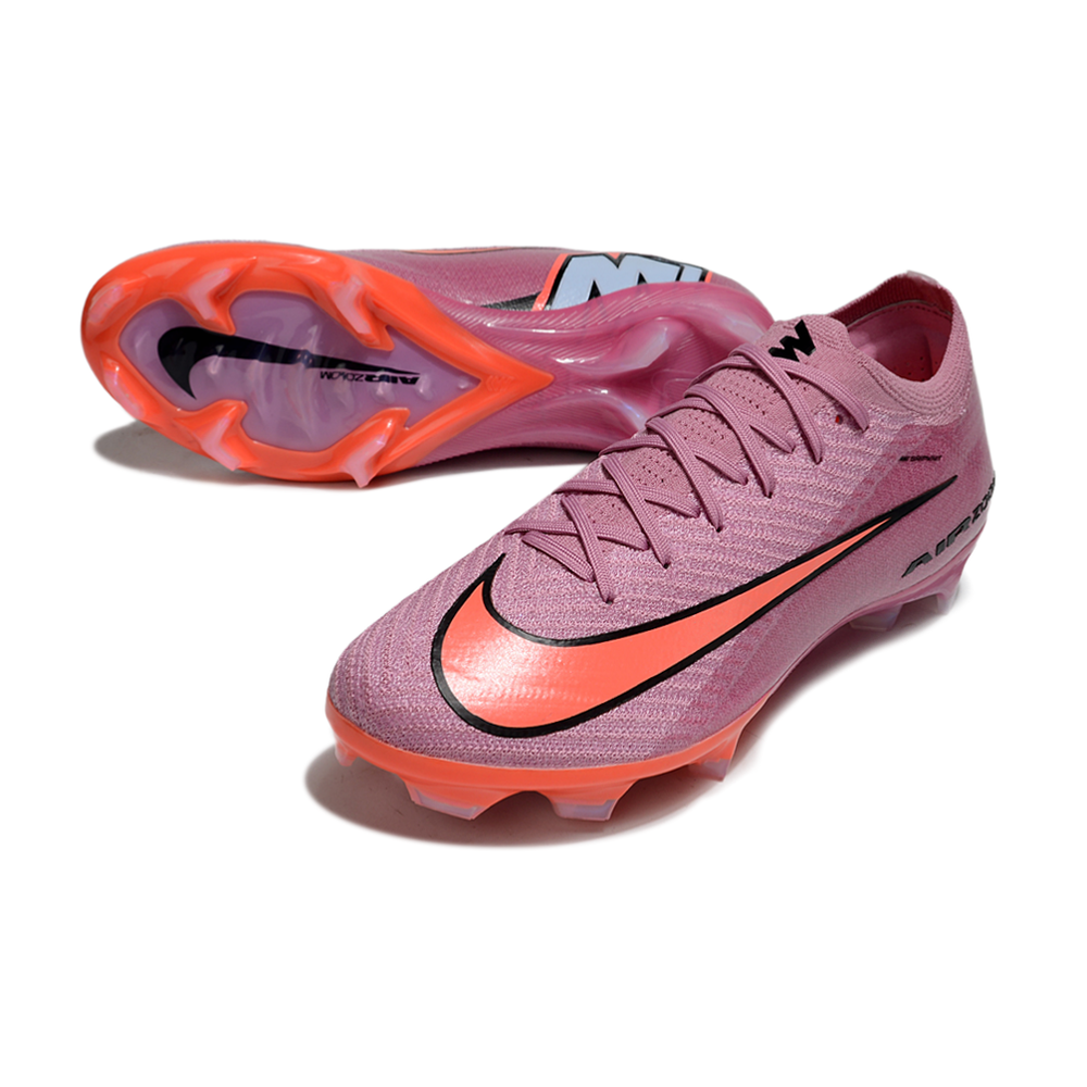 Chuteira Infantil Campo Nike Air Zoom Mercurial Vapor 16 Elite FG Rosa e Laranja