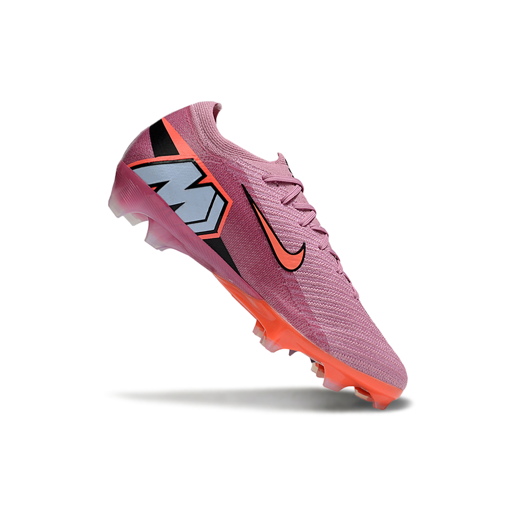 Chuteira Infantil Campo Nike Air Zoom Mercurial Vapor 16 Elite FG Rosa e Laranja