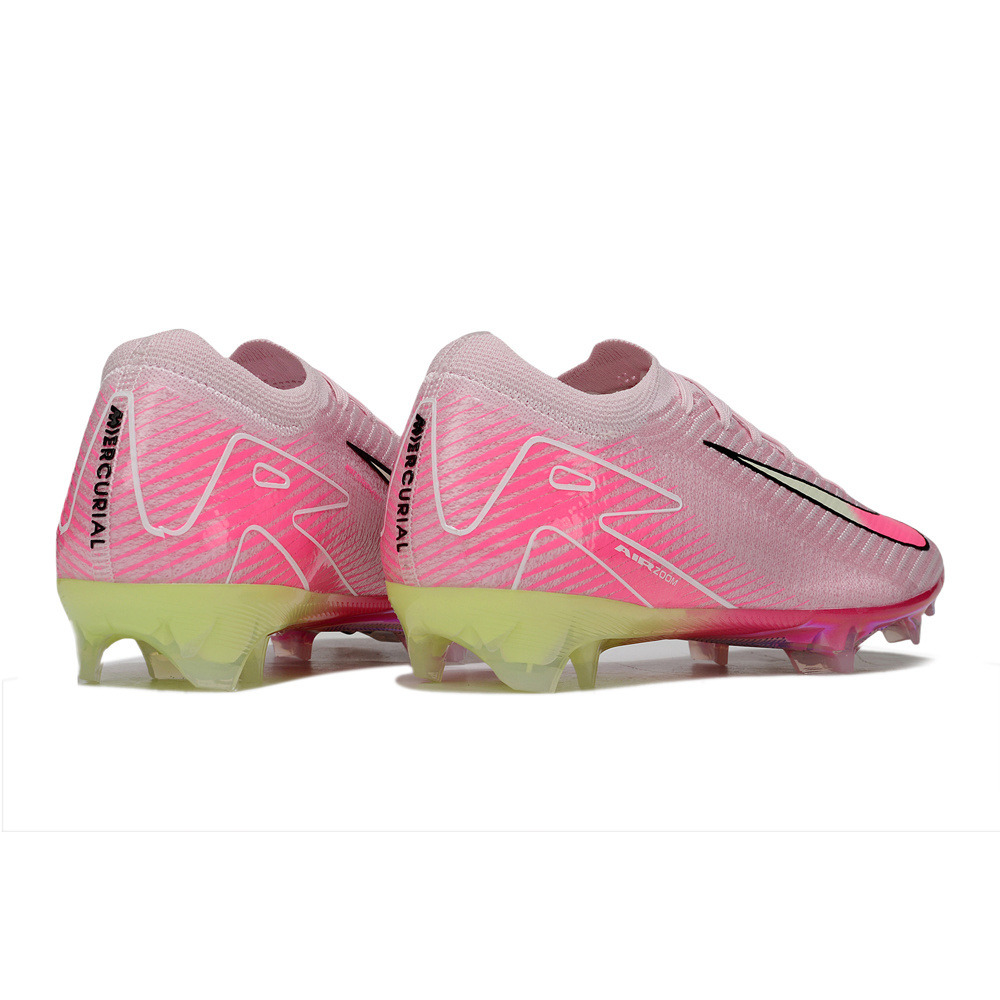 Chuteira Infantil Campo Nike Air Zoom Mercurial Vapor 16 Elite FG Rosa e Verde