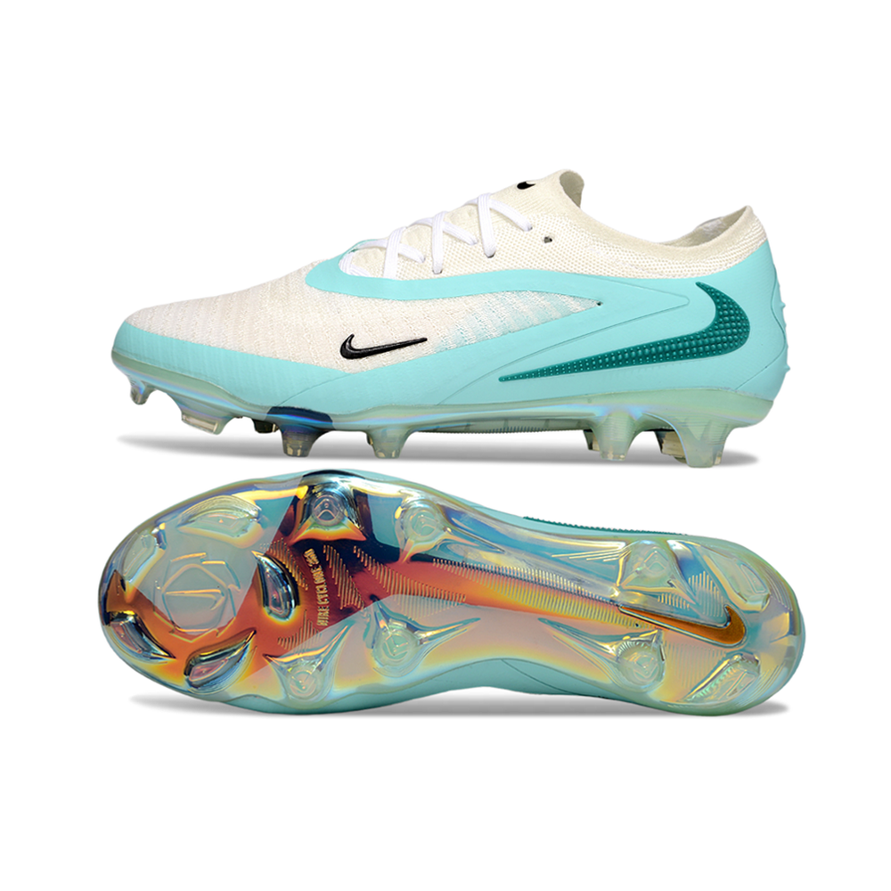 Chuteira Infantil Campo Nike Phantom GX 6 Elite FG Branco e Verde