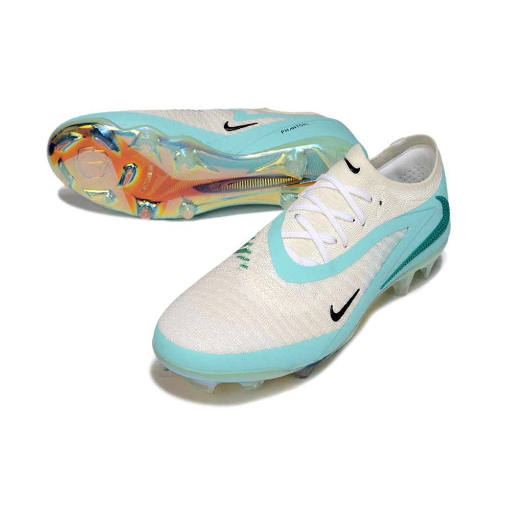Chuteira Infantil Campo Nike Phantom GX 6 Elite FG Branco e Verde