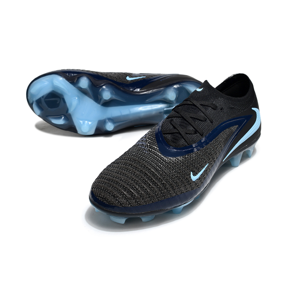 Chuteira Infantil Campo Nike Phantom GX 6 Elite FG Preto e Azul
