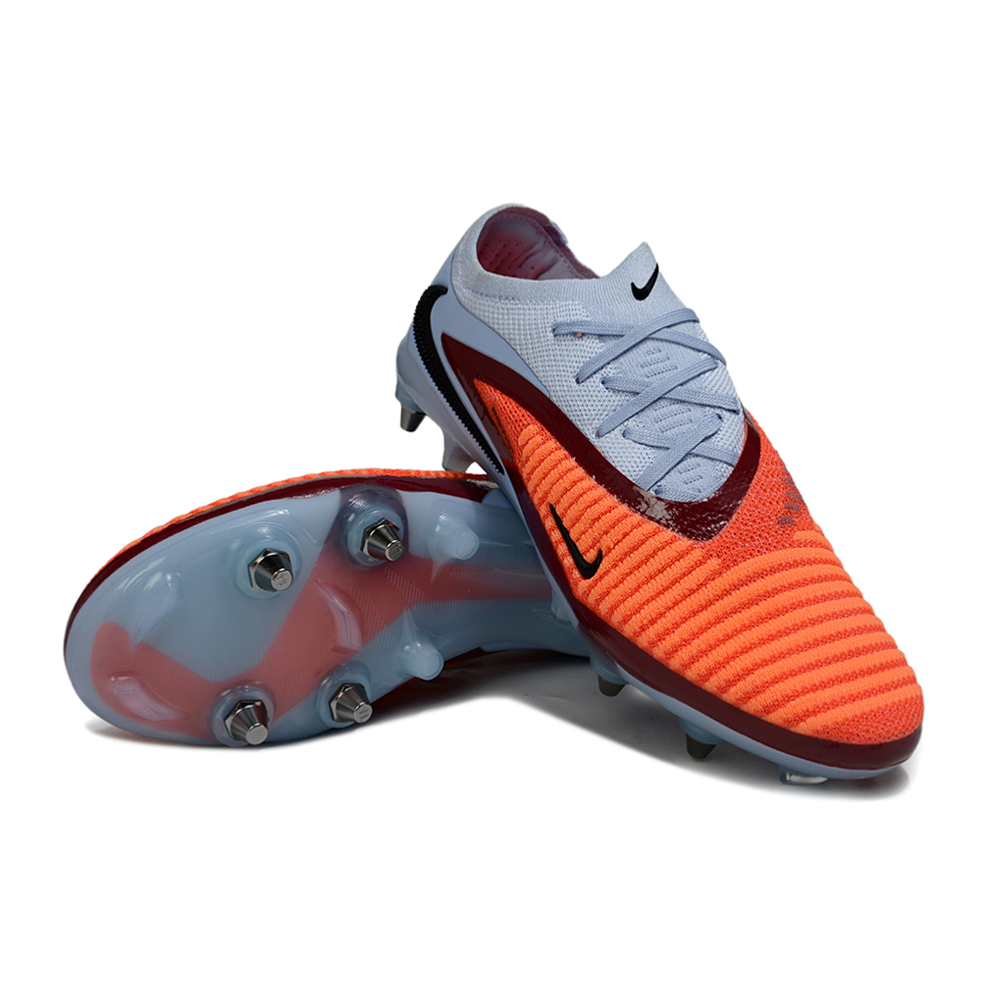 Chuteira Campo Nike Phantom GX 6 Elite Trava Mista Azul e Laranja