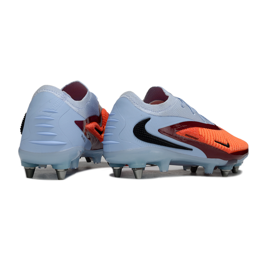 Chuteira Campo Nike Phantom GX 6 Elite Trava Mista Azul e Laranja