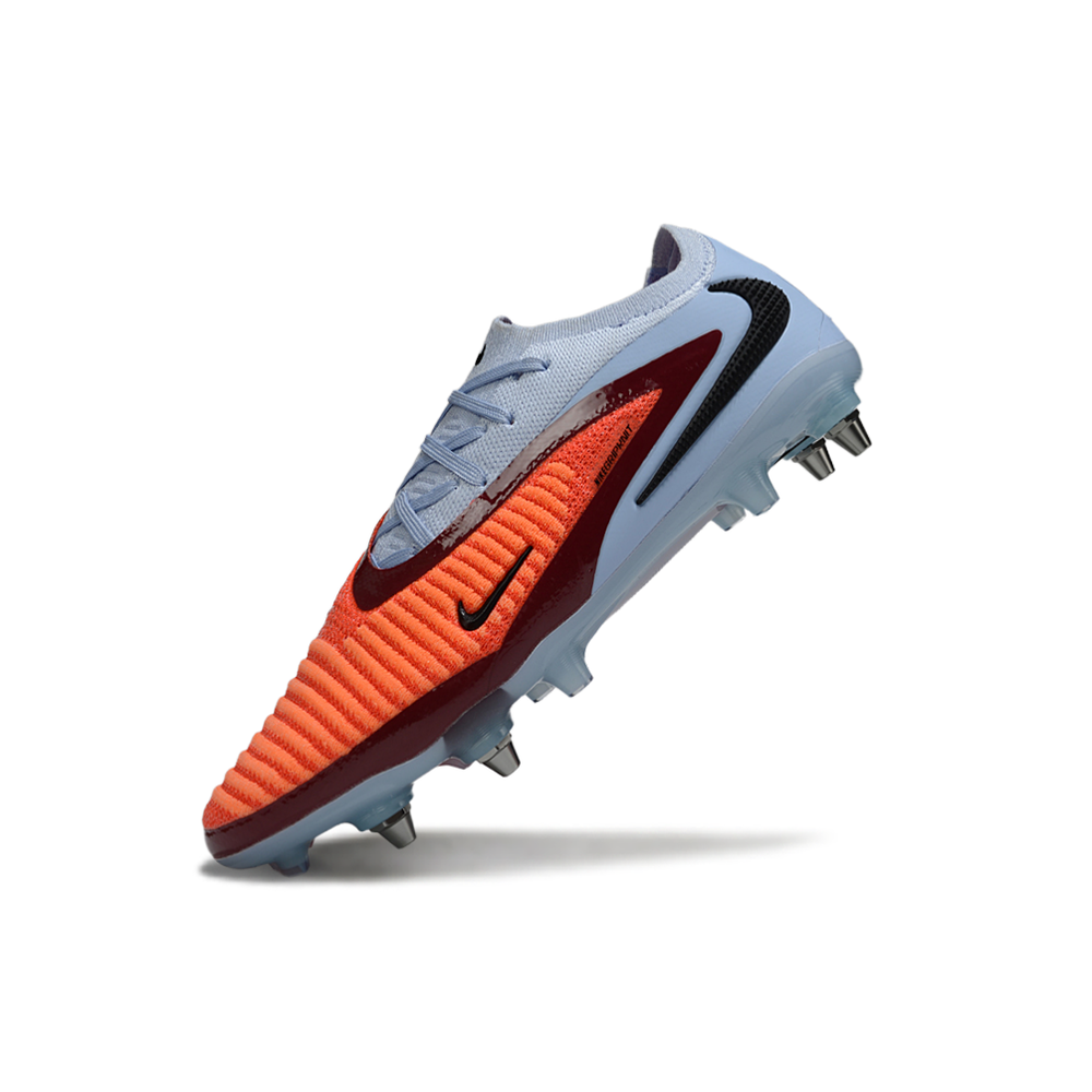 Chuteira Campo Nike Phantom GX 6 Elite Trava Mista Azul e Laranja