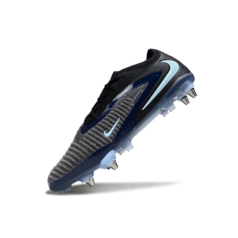Chuteira Campo Nike Phantom GX 6 Elite Trava Mista Preto e Azul