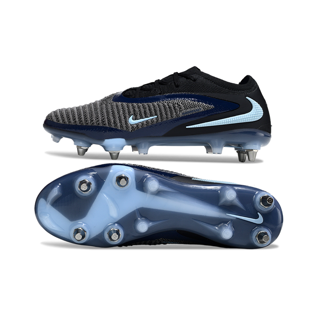 Chuteira Campo Nike Phantom GX 6 Elite Trava Mista Preto e Azul