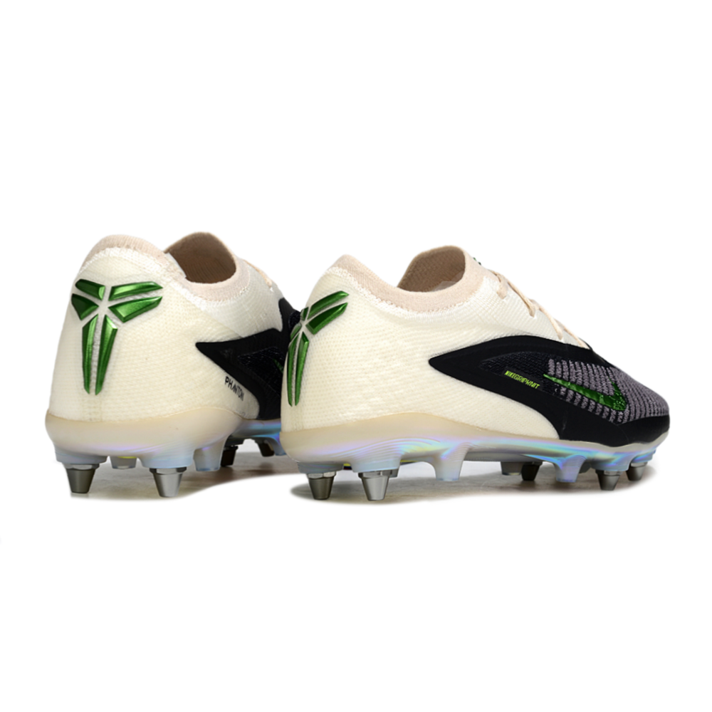 Chuteira Campo Nike Phantom GX 6 Elite Trava Mista Branco, Preto e Verde