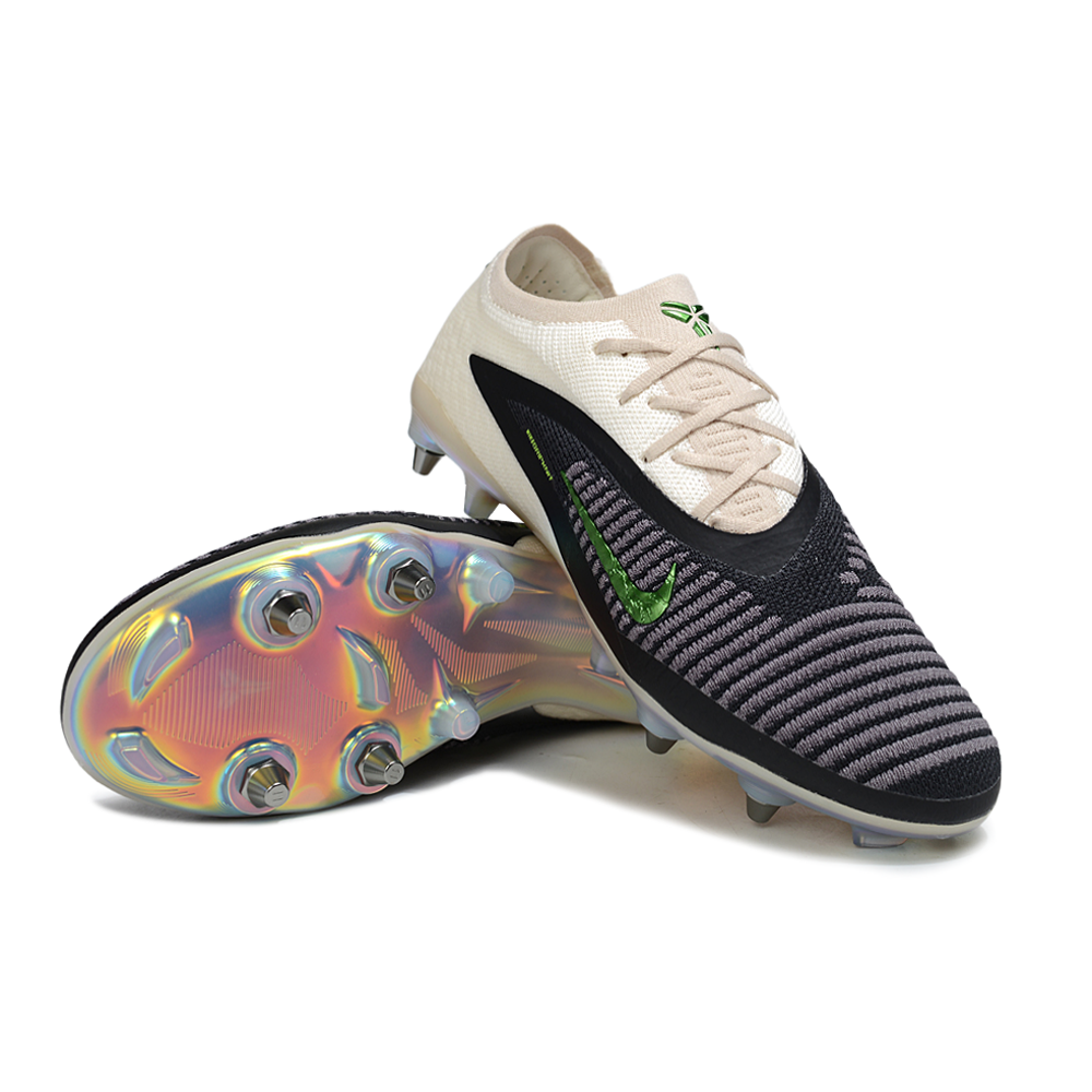 Chuteira Campo Nike Phantom GX 6 Elite Trava Mista Branco, Preto e Verde
