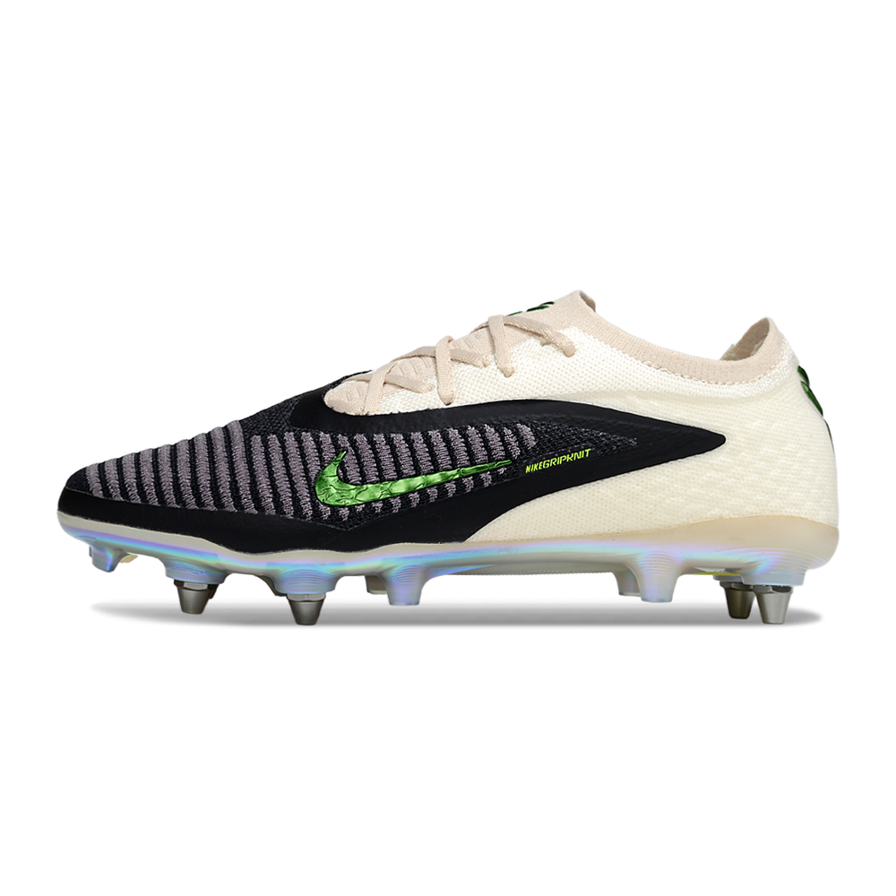 Chuteira Campo Nike Phantom GX 6 Elite Trava Mista Branco, Preto e Verde