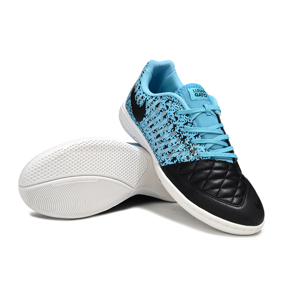 Chuteira Futsal Nike Lunar Gato II IC Preto e Azul