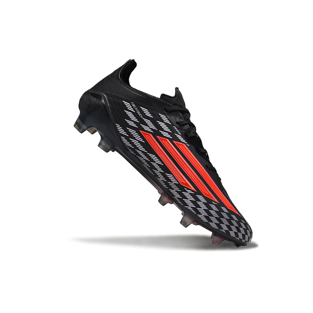 Chuteira Campo Adidas F50 FG Preto, Branco e Vermelho
