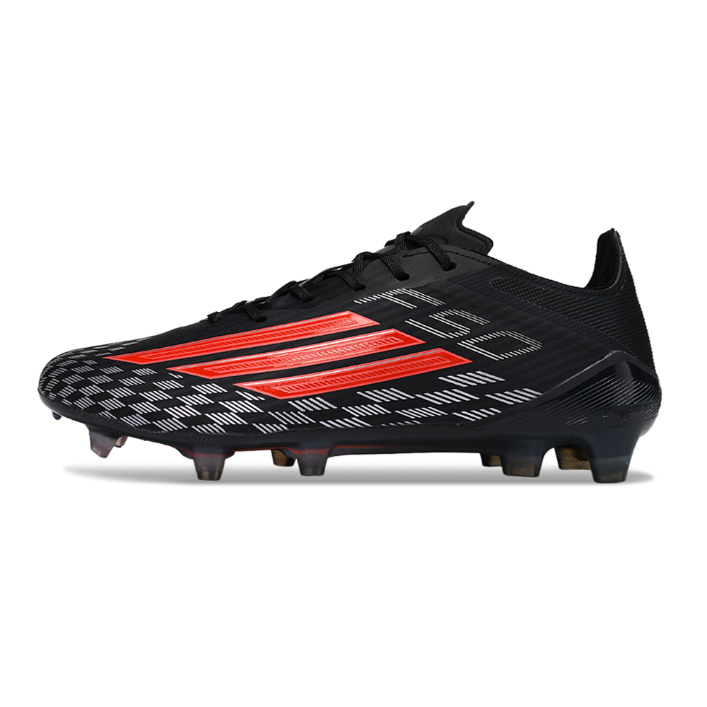 Chuteira Campo Adidas F50 FG Preto, Branco e Vermelho