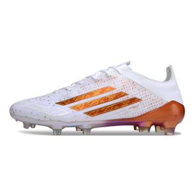 Chuteira Campo Adidas F50 FG Branco e Dourado