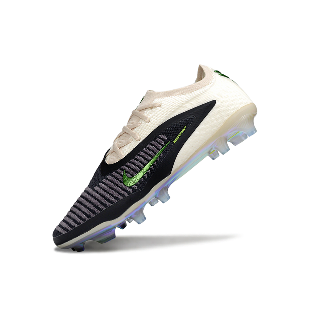 Chuteira Campo Nike Phantom GX 3 Elite FG Branco, Preto e Verde 