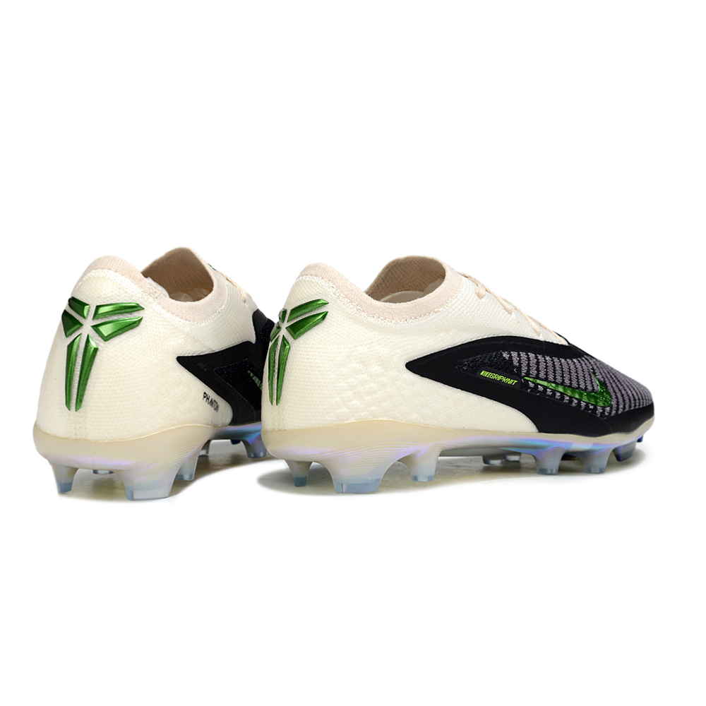 Chuteira Campo Nike Phantom GX 3 Elite FG Branco, Preto e Verde 