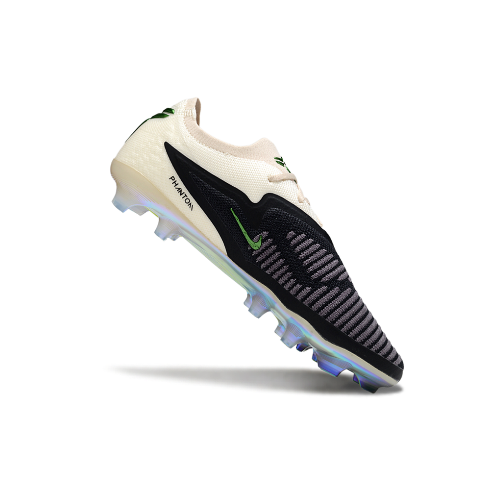 Chuteira Campo Nike Phantom GX 3 Elite FG Branco, Preto e Verde 