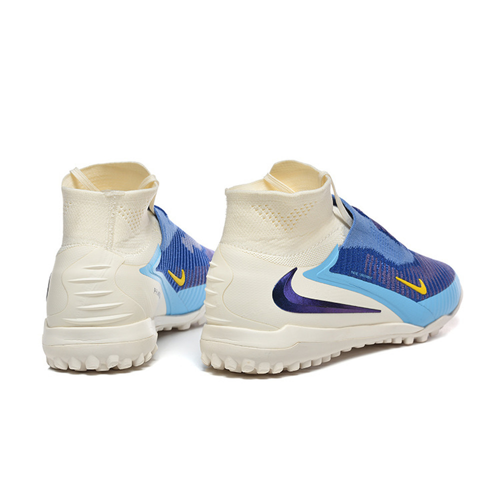 Chuteira Society Nike Phantom GX 6 DF Elite TF Branco e Azul ''Fear Nothing''