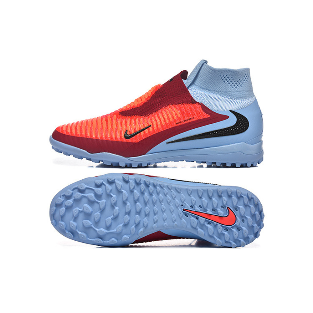 Chuteira Society Nike Phantom GX 6 DF Elite TF Azul e Laranja
