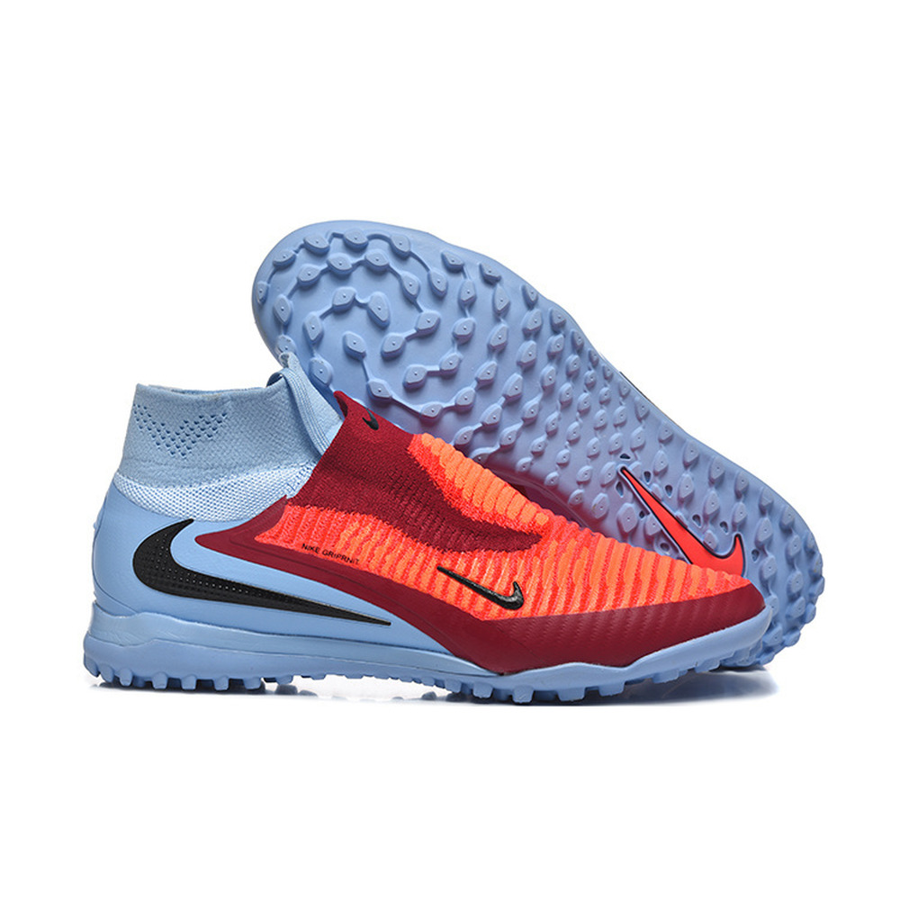 Chuteira Society Nike Phantom GX 6 DF Elite TF Azul e Laranja