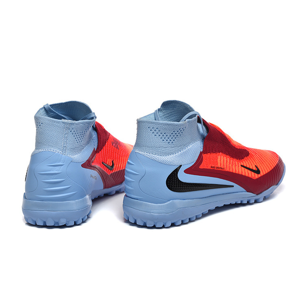 Chuteira Society Nike Phantom GX 6 DF Elite TF Azul e Laranja