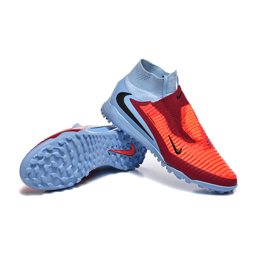Chuteira Society Nike Phantom GX 6 DF Elite TF Azul e Laranja
