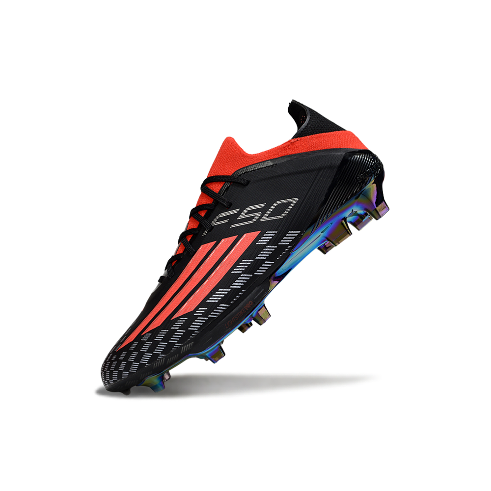 Chuteira Campo Adidas F50 FG Preto, Branco e Vermelho