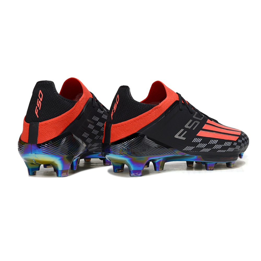 Chuteira Campo Adidas F50 FG Preto, Branco e Vermelho