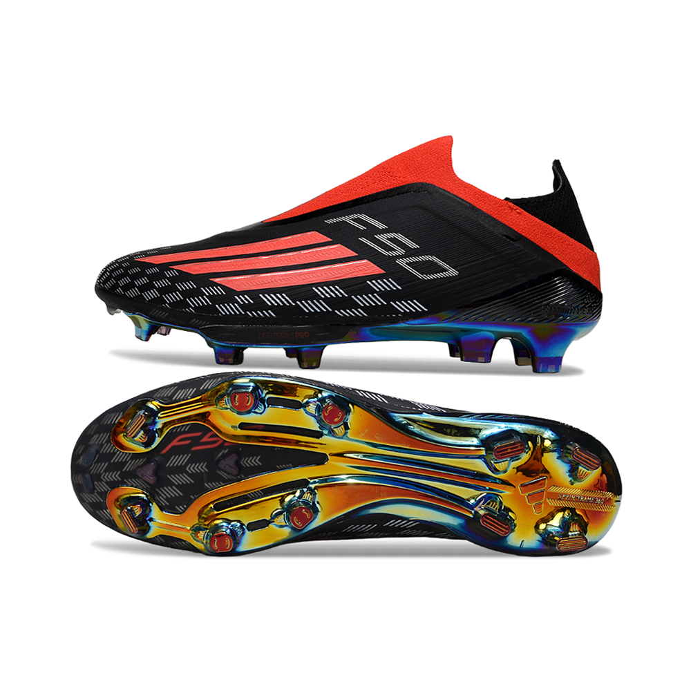 Chuteira Campo Adidas F50 LL FG Preto, Branco e Vermelho