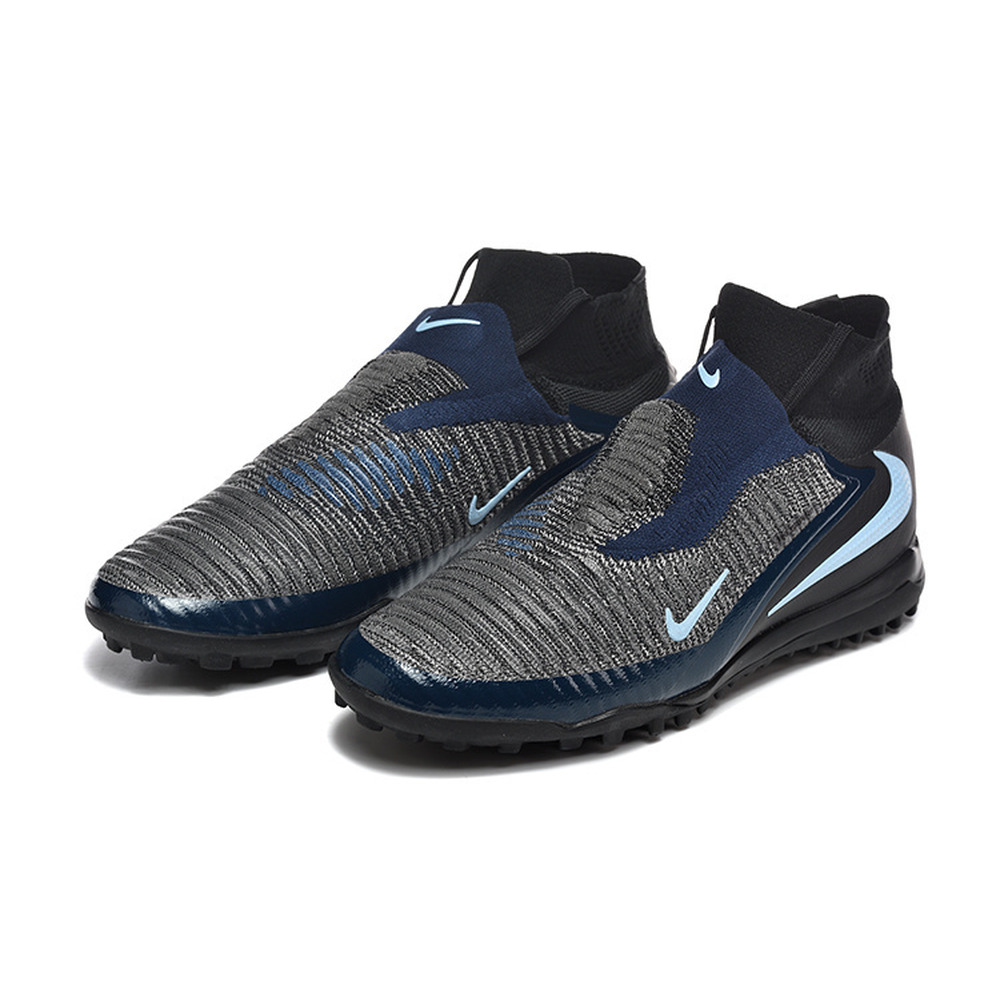 Chuteira Society Nike Phantom GX 6 DF Elite TF Preto e Azul