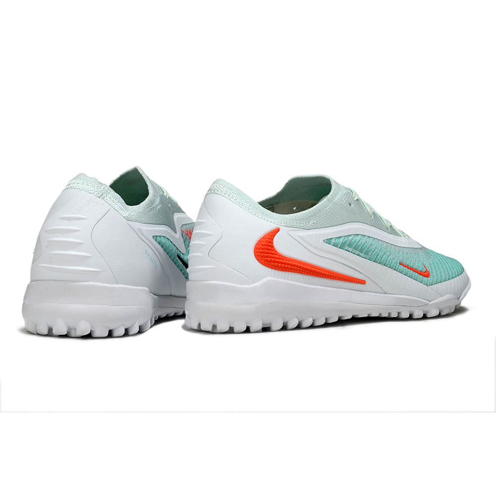 Chuteira Society Nike Phantom GX 6 Elite TF Branco, Verde e Laranja 