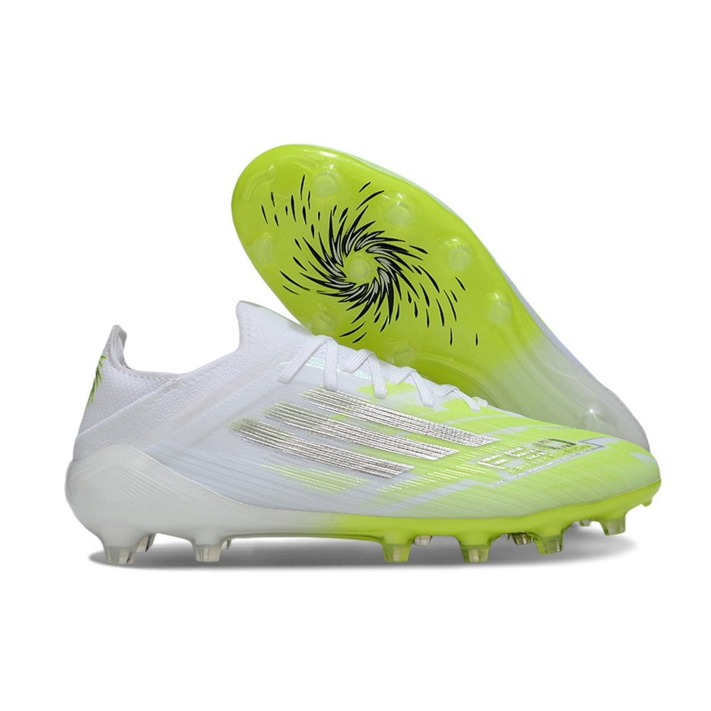 Chuteira Campo Adidas F50 FG Branco e Verde "Born For Goals Pack"