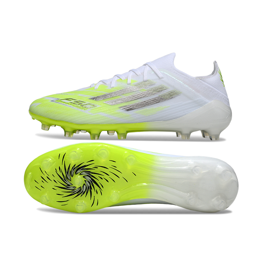 Chuteira Campo Adidas F50 FG Branco e Verde "Born For Goals Pack"