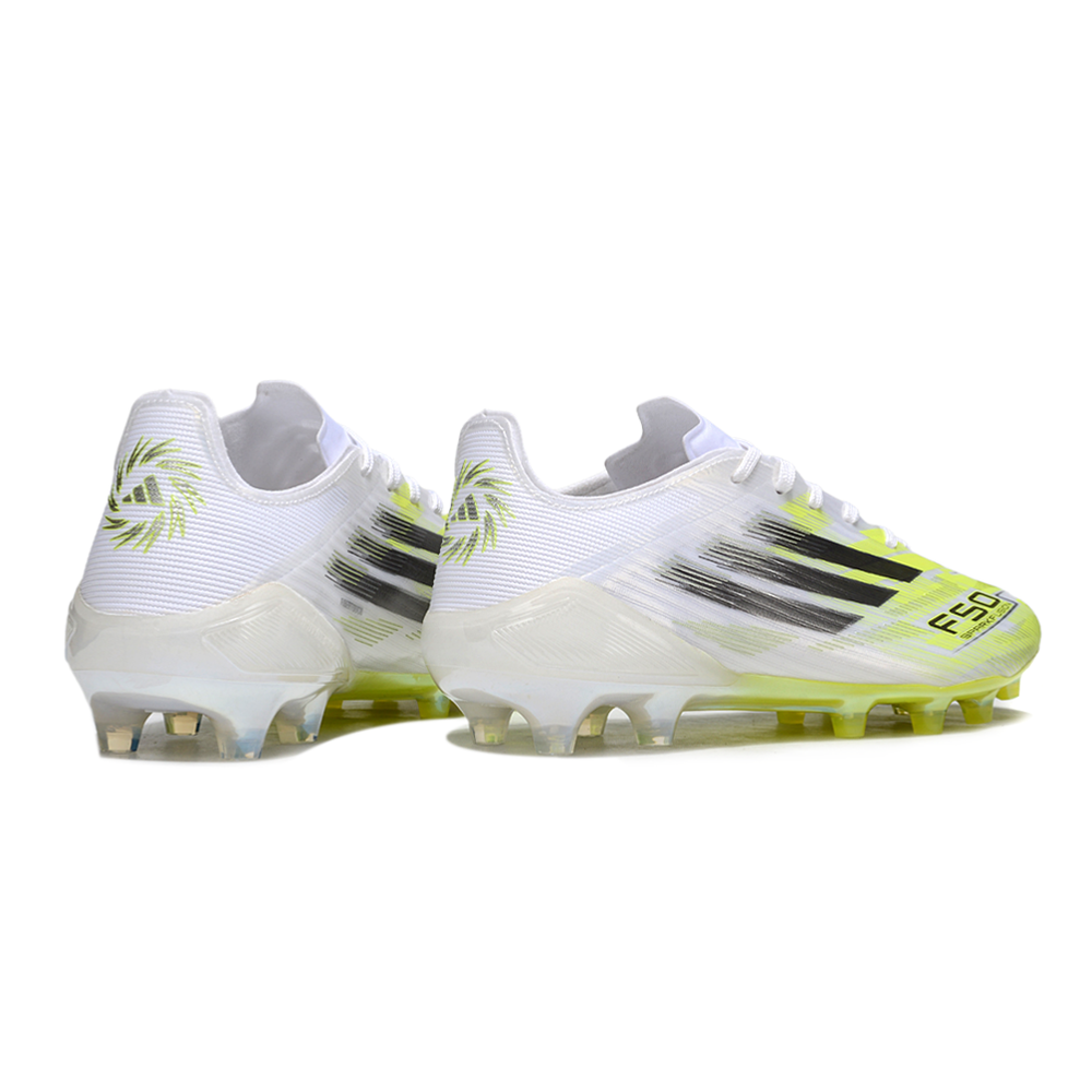 Chuteira Campo Adidas F50 FG Branco e Verde "Born For Goals Pack"