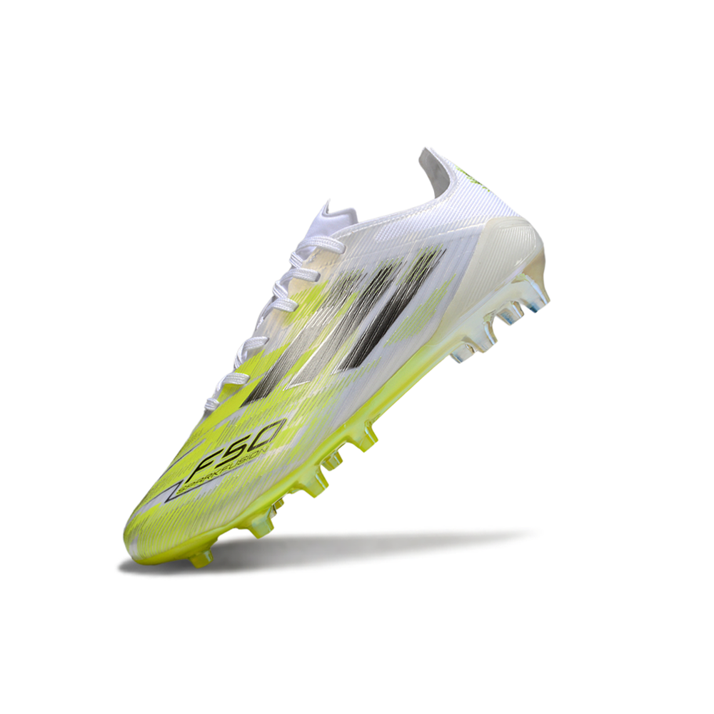 Chuteira Campo Adidas F50 FG Branco e Verde "Born For Goals Pack"
