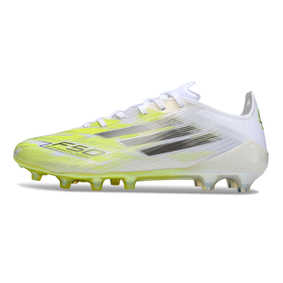 Chuteira Campo Adidas F50 FG Branco e Verde "Born For Goals Pack"