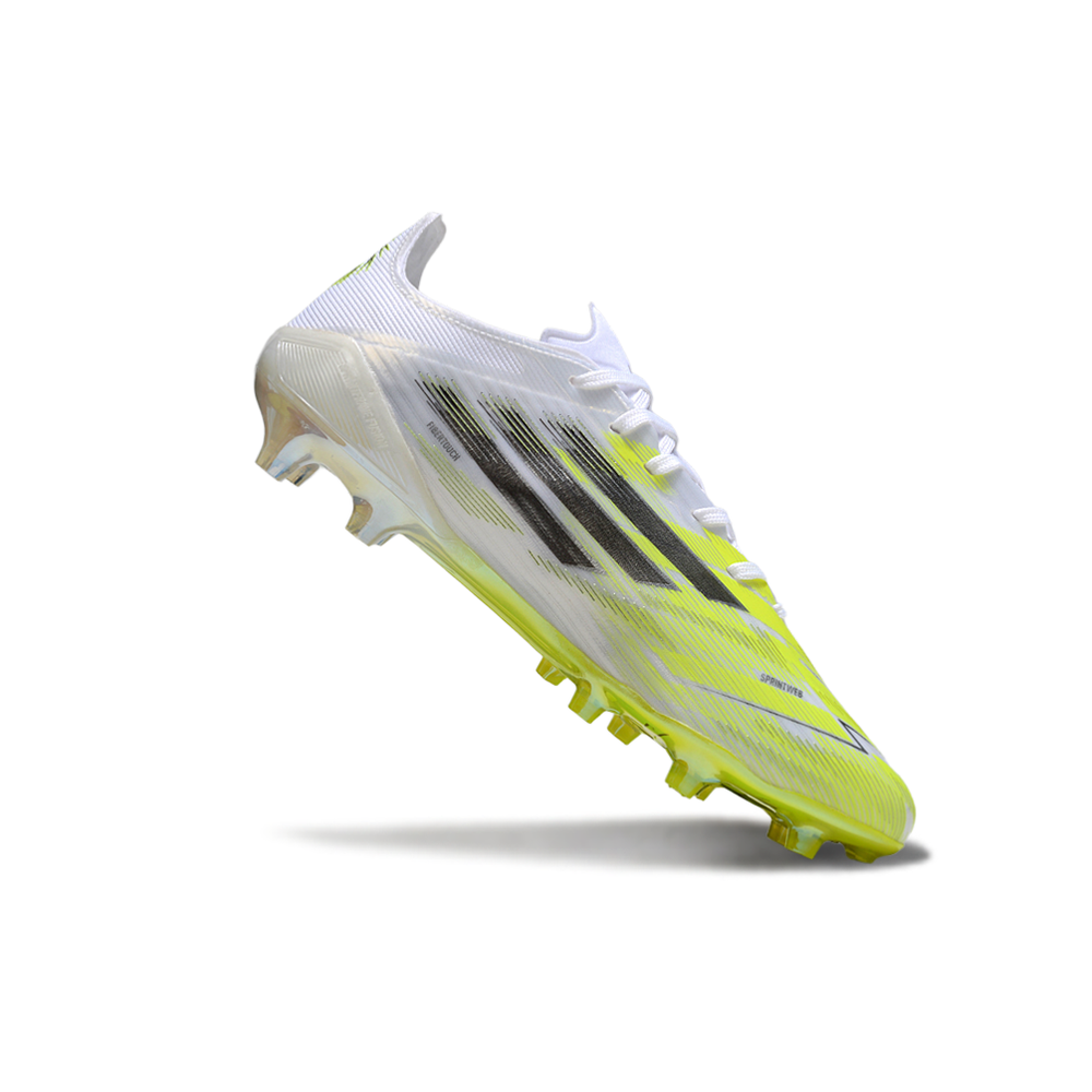 Chuteira Campo Adidas F50 FG Branco e Verde "Born For Goals Pack"