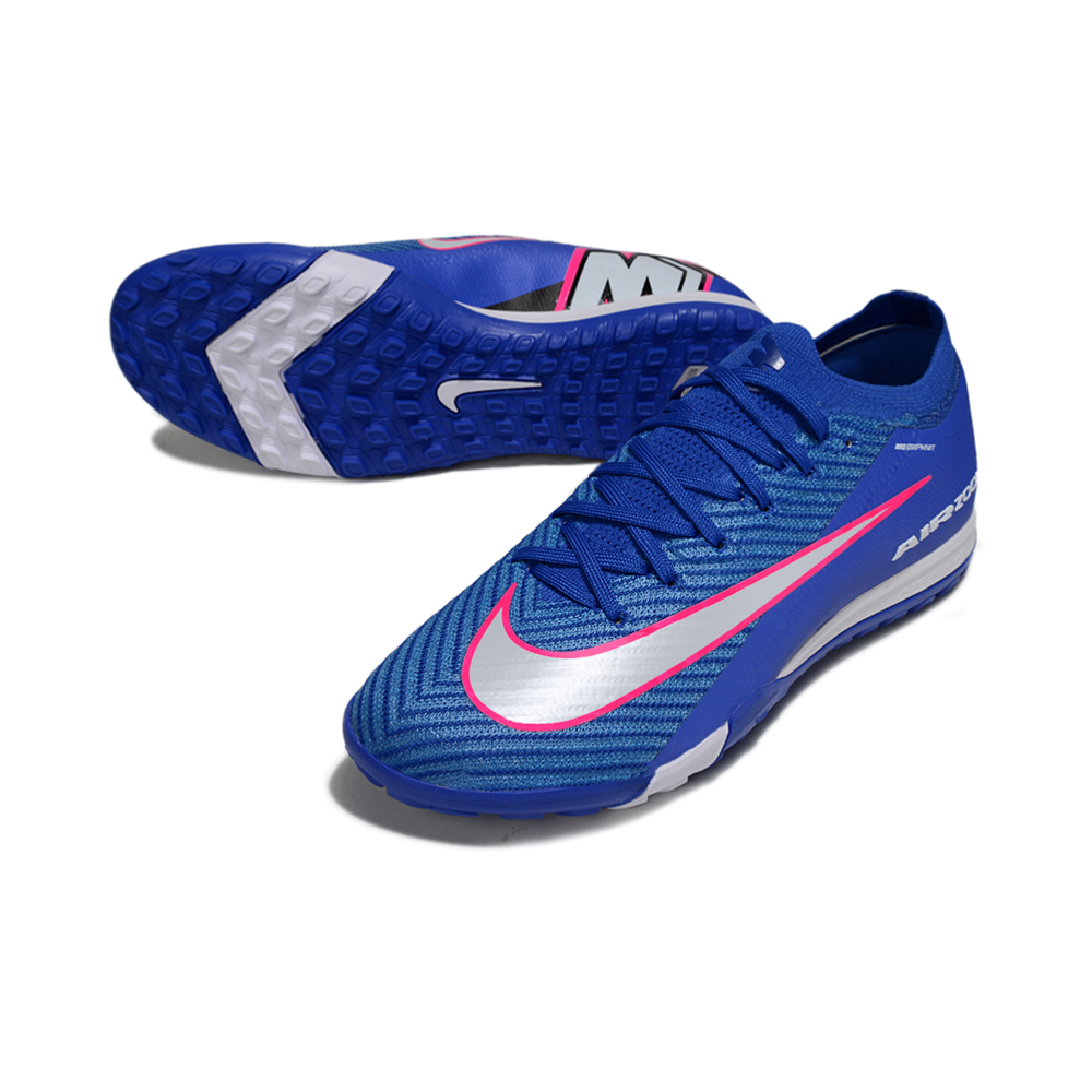 Chuteira Society Nike Air Zoom Mercurial Vapor 16 Elite TF Azul, Branco e Rosa