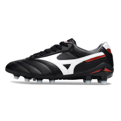 Chuteira Campo Mizuno Morelia DNA FG Preta, Branca e Vermelho