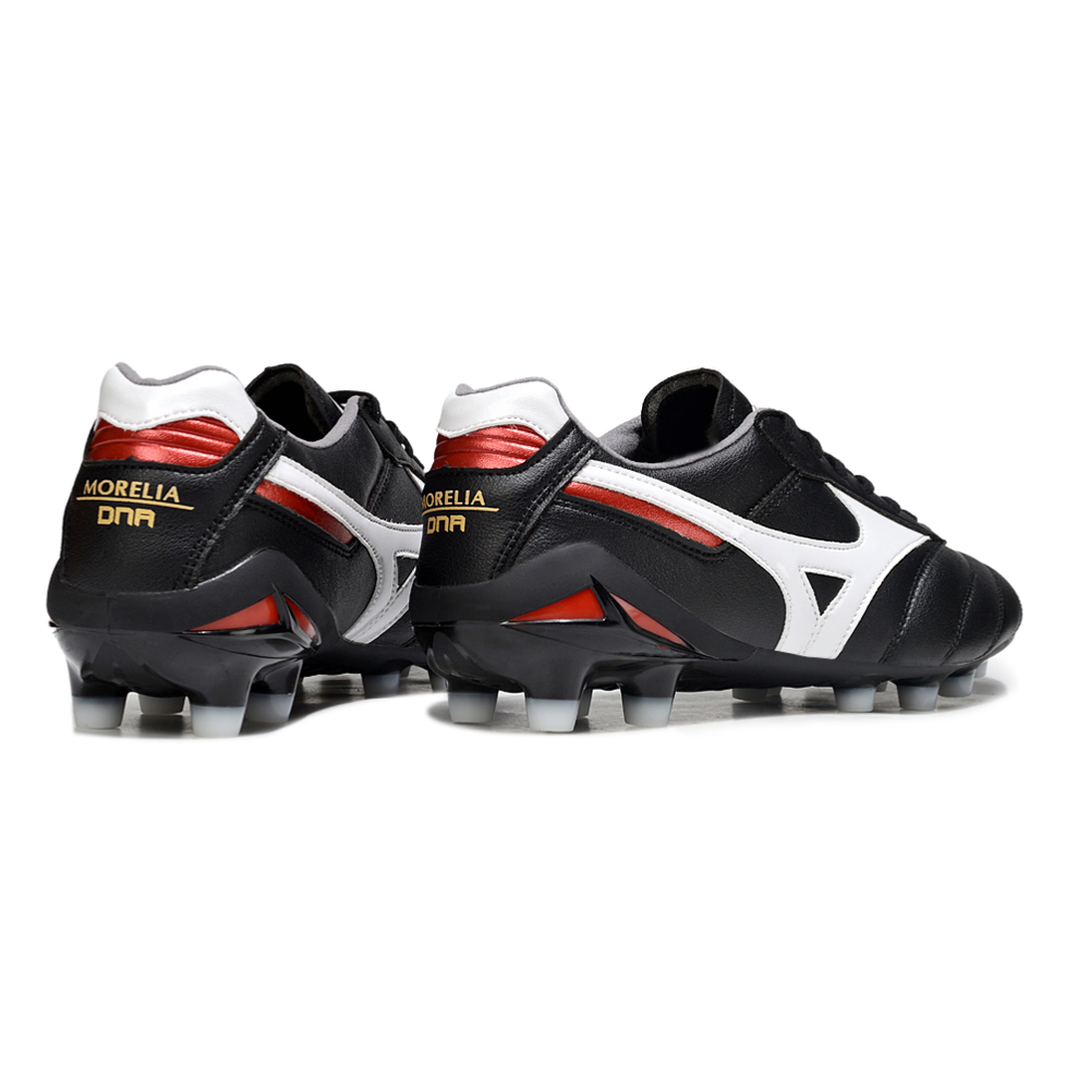 Chuteira Campo Mizuno Morelia DNA FG Preta, Branca e Vermelho