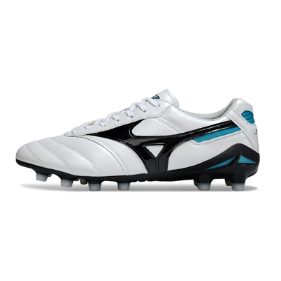Chuteira Campo Mizuno Morelia DNA FG Branca, Preto e Azul