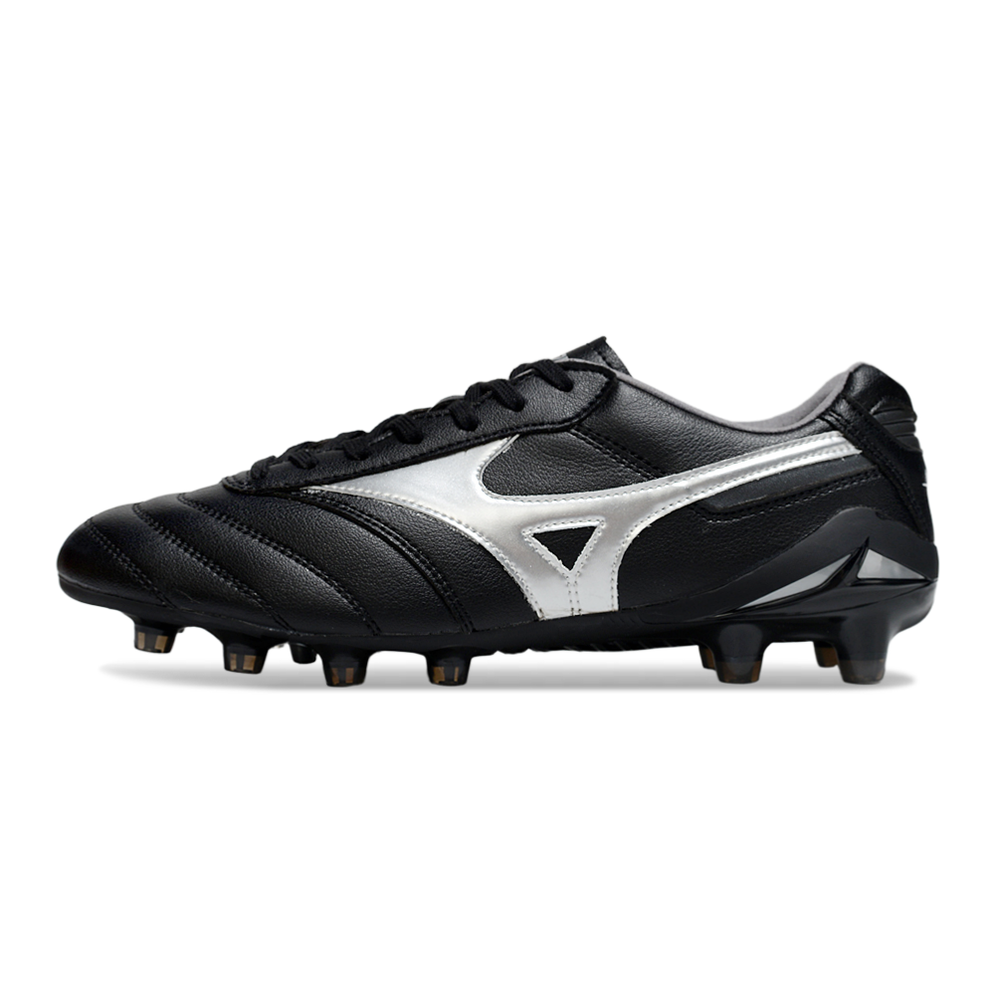 Chuteira Campo Mizuno Morelia DNA FG Preta e Prata