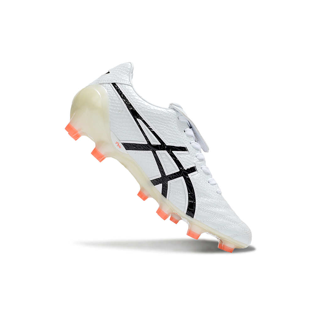 Chuteira Campo Asics Lethal Testimonial 4 FG Branca, Preta e Bege